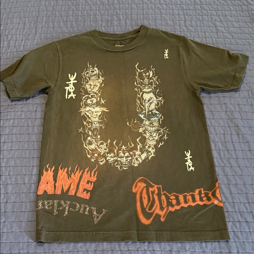 Travis Scott Olive Green Graphic Tee